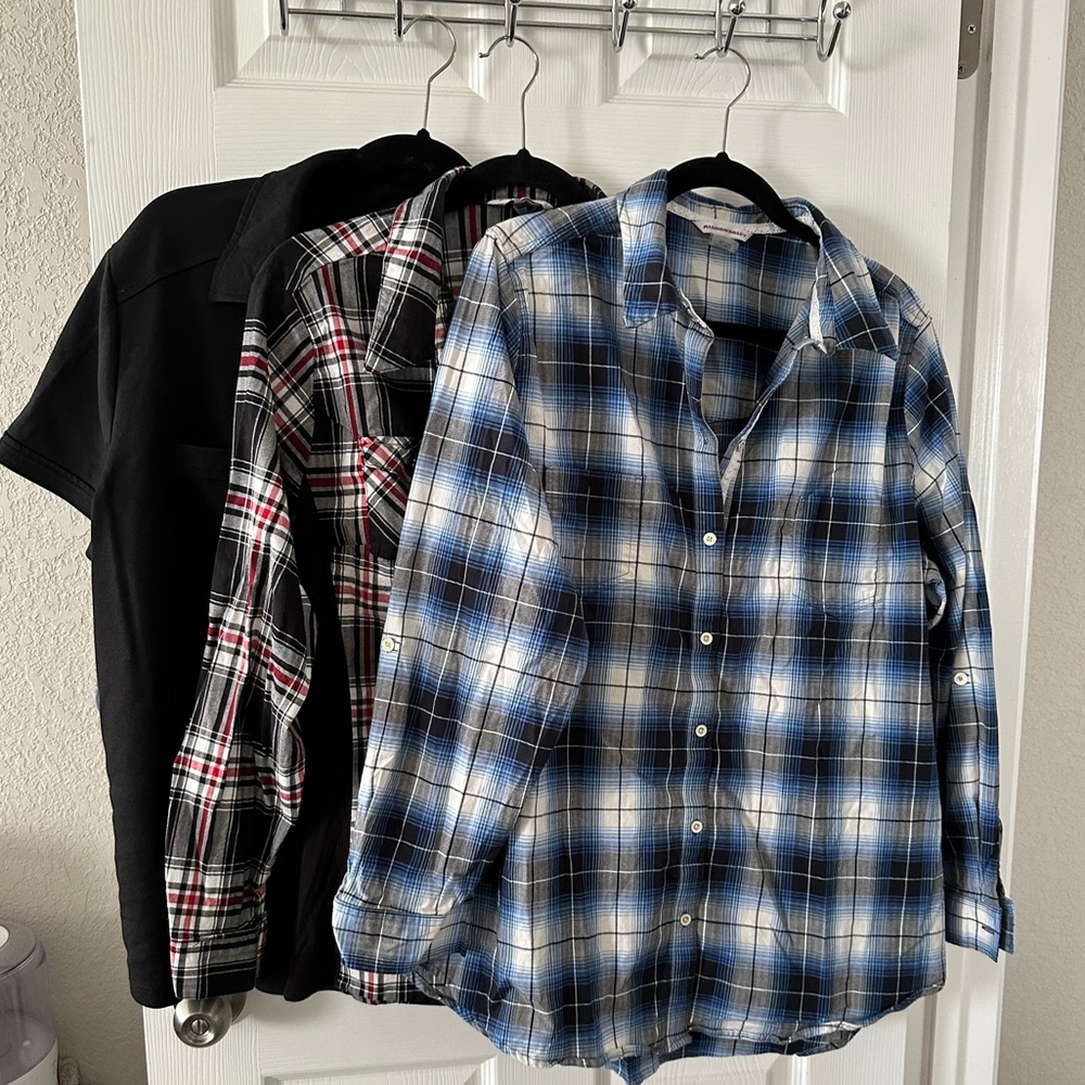 Allison Daley blouses plaid 1X 2X